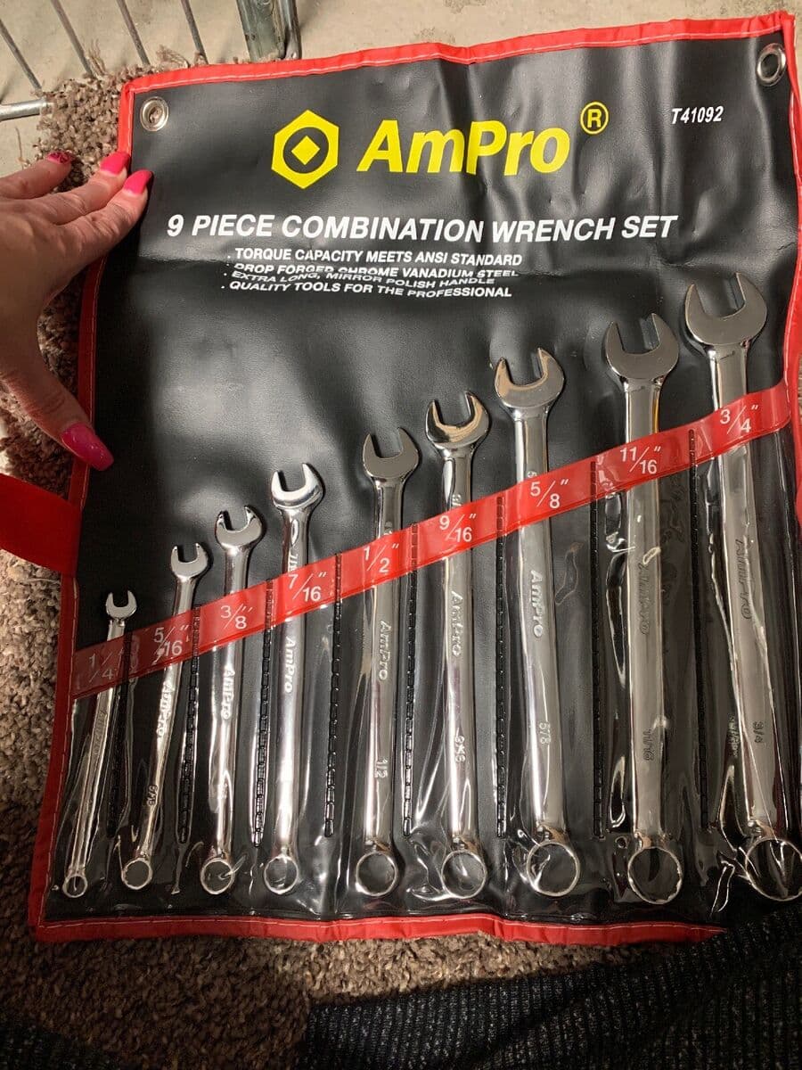 Combo de 6 llaves combinadas AmPro de calidad industrial