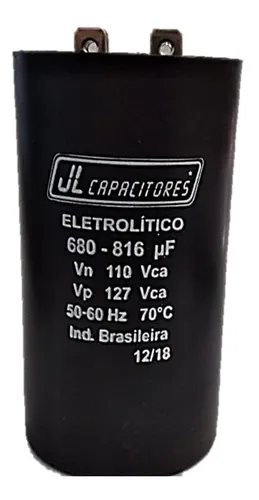Capacitor de arranque electrolítico de 680-816 µF y 110V