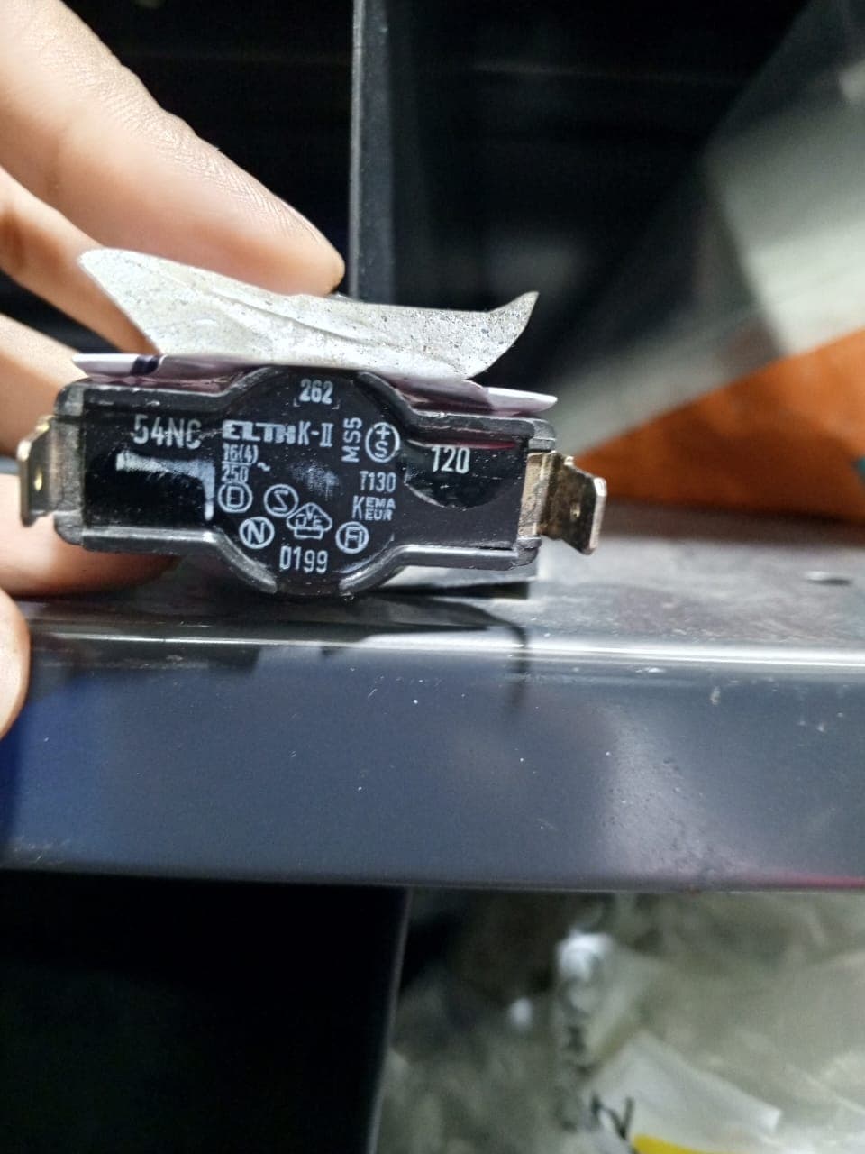 Termostato de seguridad bimetálico 120°C