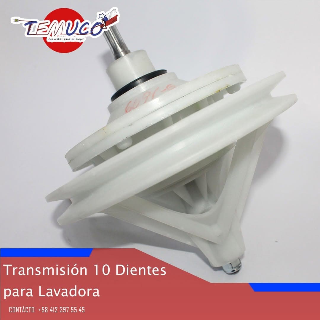 Transmisión para lavadora con eje superior de 10 dientes