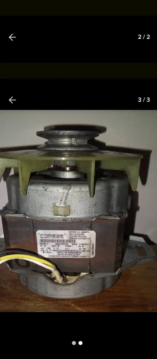 Potente motor para lavadora marca Comasa de 1/4 HP y 127V