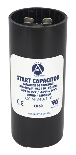 Capacitor de arranque de alta capacidad 340-408µF y 110V