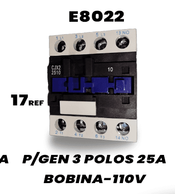 Contactor de potencia trifásico de 25A