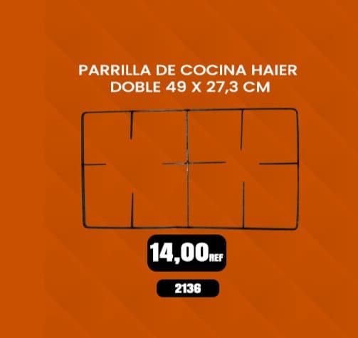 Parrilla doble para cocinas marca Haier