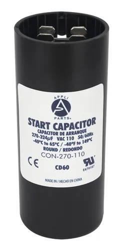 Capacitor de arranque 270-324 µF y 110V AC