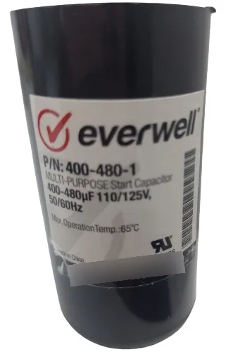 Capacitor de arranque Everwell, 400-480 µF y 110/125V