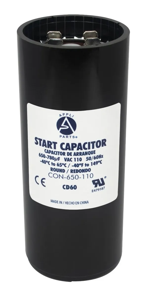 Capacitor de arranque de 650-780µF (MFD) y 110V