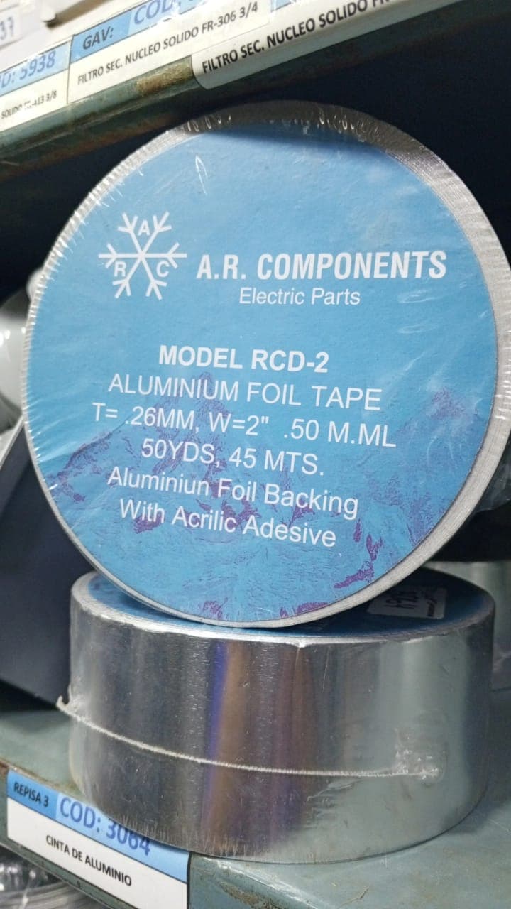 Cinta de aluminio adhesiva de alta resistencia, 2 pulgadas