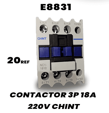 Contactor trifásico CHINT de 18A,