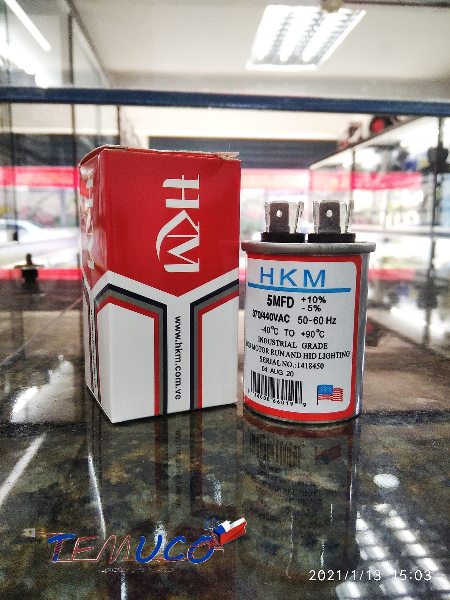 Capacitor de marcha (run) HKM de 5 MFD