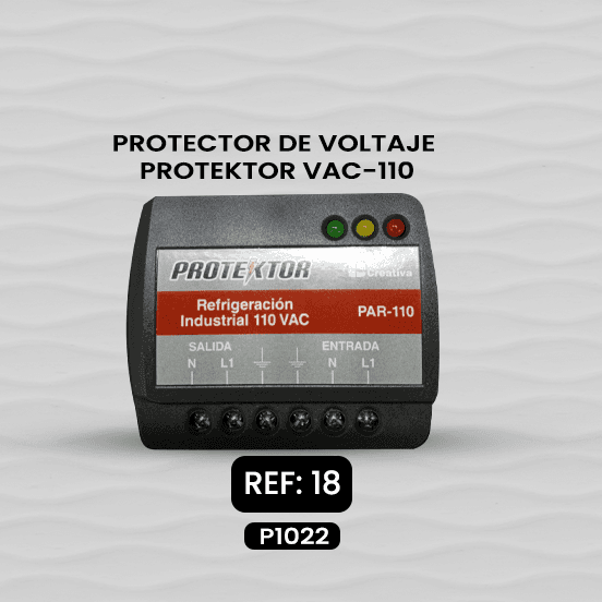 Protector de voltaje industrial Protektor PAR-110 para refrigeración y equipos de 110V