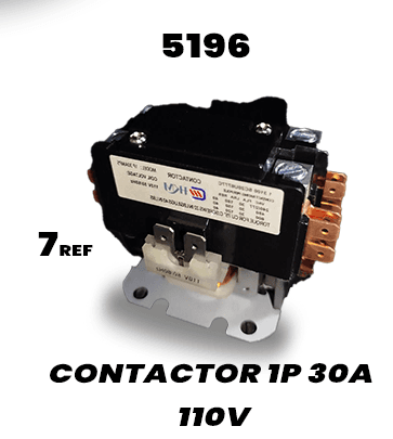 Contactor de 1 polo y 30A con bobina