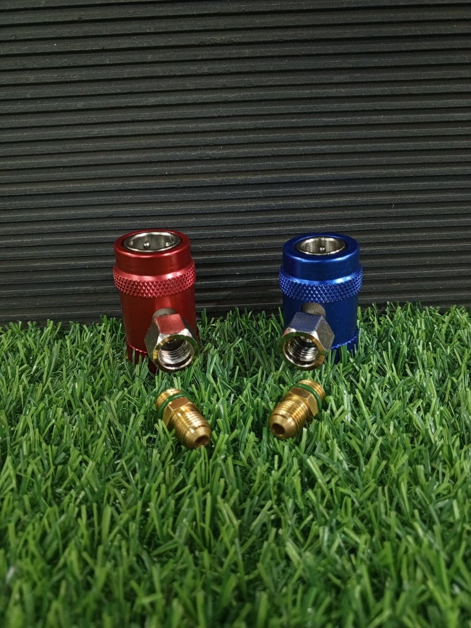 Juego de acoples rápidos para aire acondicionado automotriz R134a