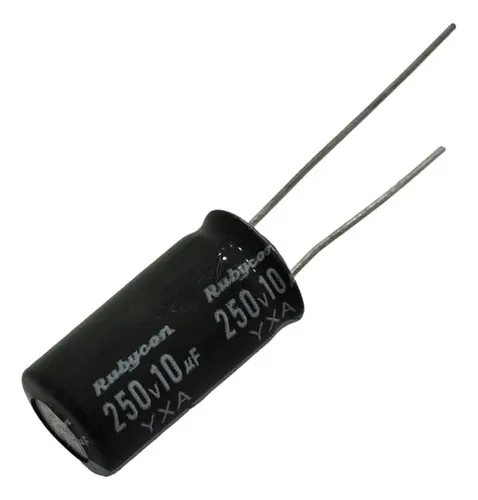Capacitor electrolítico de 10µF y 250V