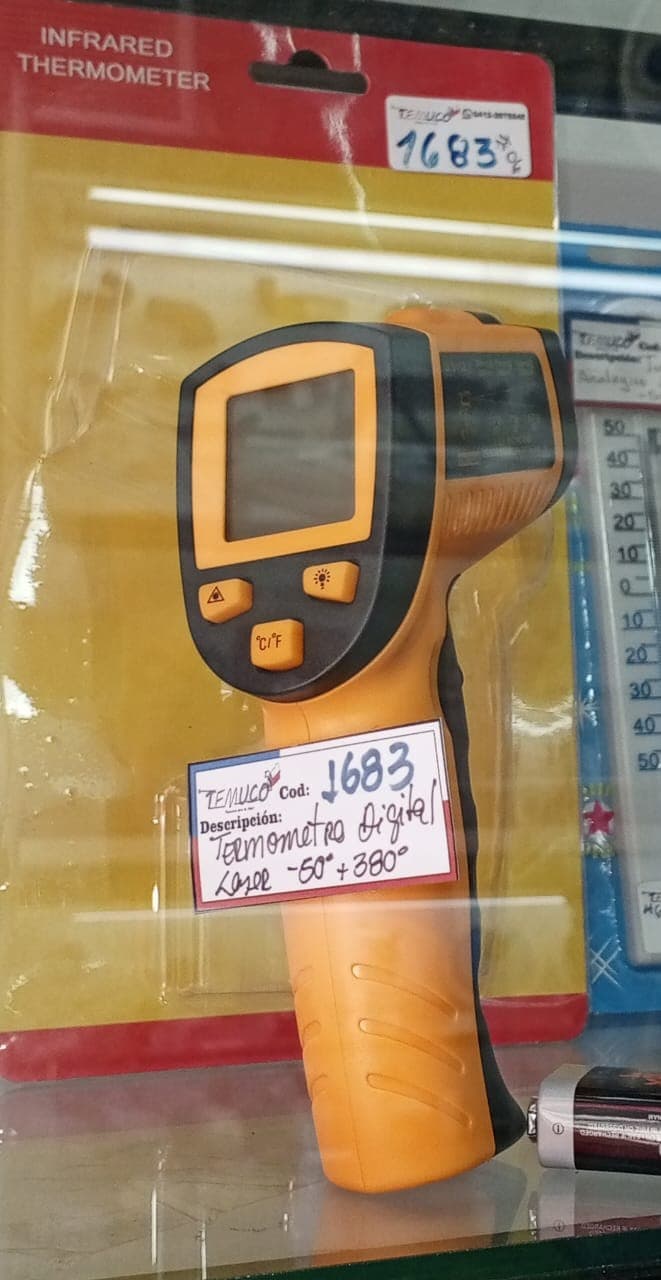 Termómetro infrarrojo digital con puntero láser