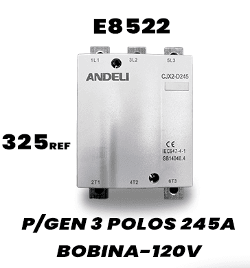 Contactor industrial trifásico ANDELI de 245A