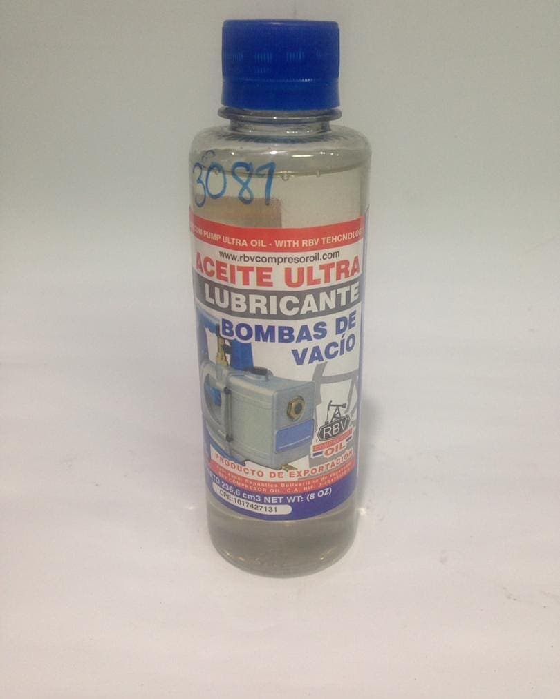 Aceite Ultra Lubricante RBV para Bombas de Vacío