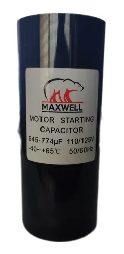 Capacitor de arranque de muy alta capacidad, 645-774 µF y 110/125V