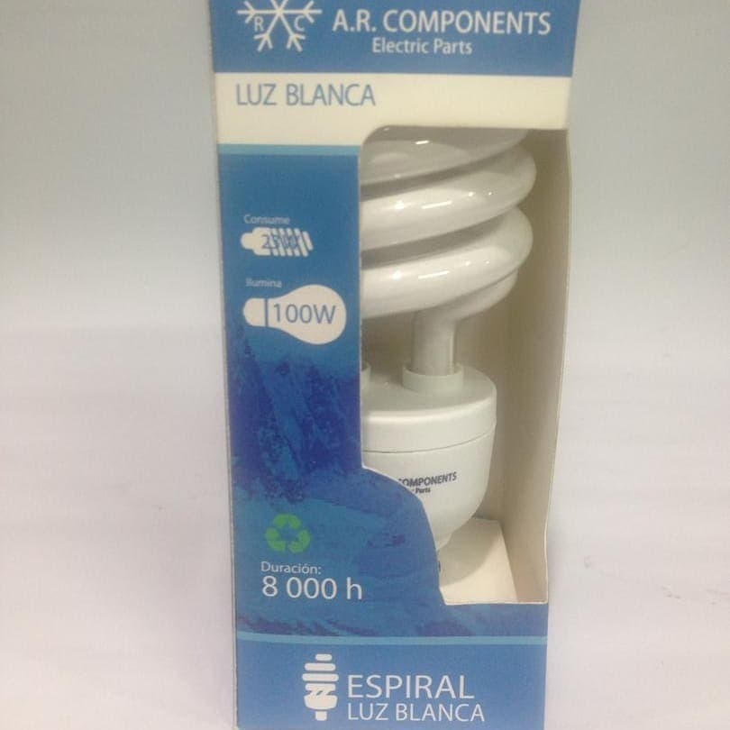 Potente bombillo ahorrador espiral de 21W