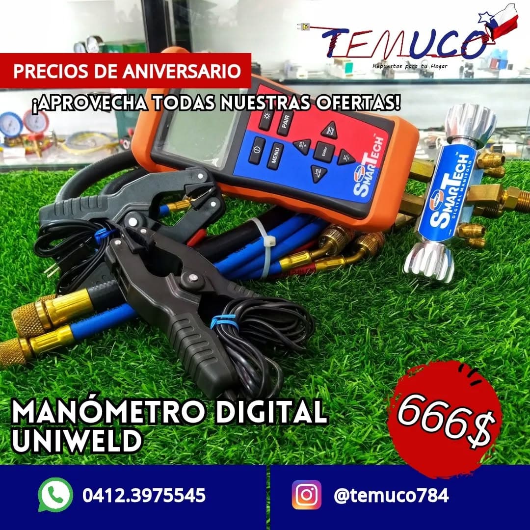 Manómetro y analizador digital Uniweld SmarTech