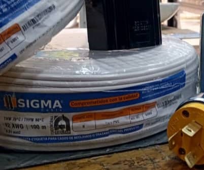 Rollo de Cable Eléctrico Sigma #12 AWG de 100 metros