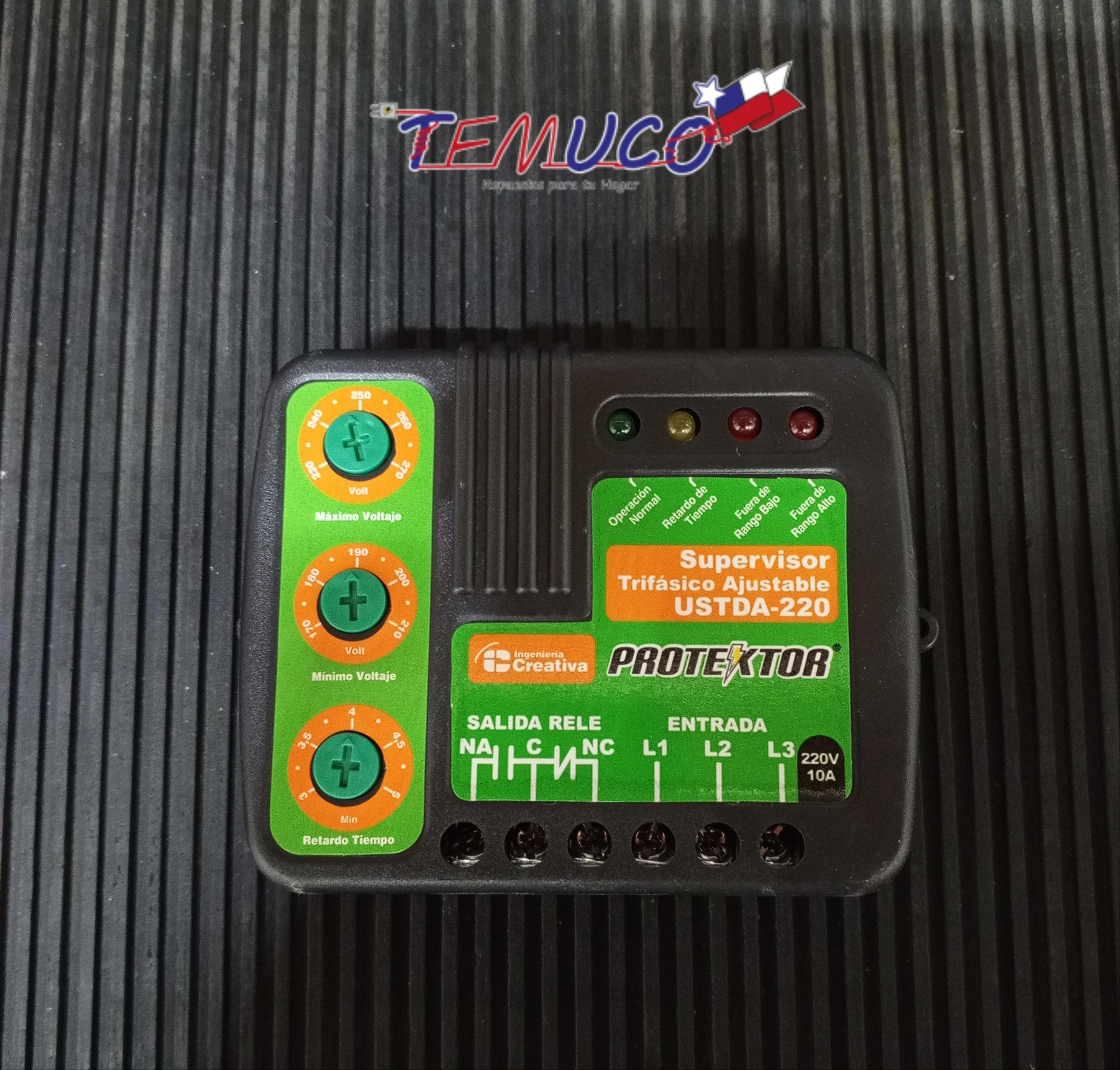 Supervisor de voltaje trifásico AJUSTABLE PROTEKTOR para 220V