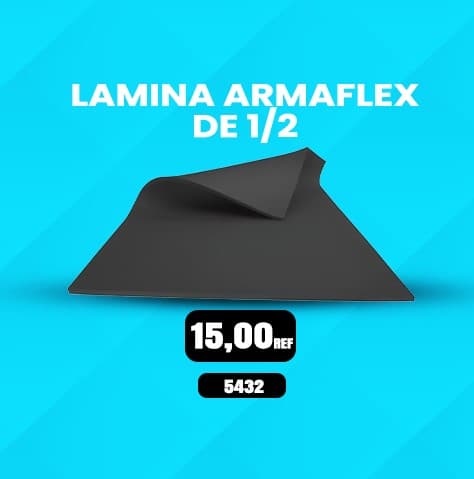 Lámina de aislante térmico Armaflex con 1/2 pulgada