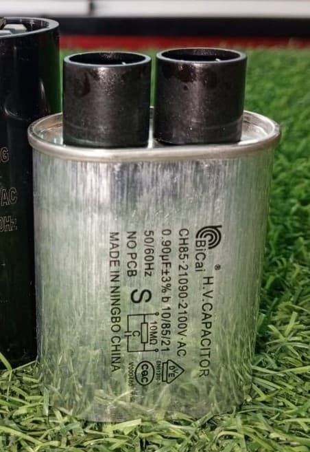 Capacitor de alto voltaje BiCai para horno de microondas, 0.90µF 2100V AC