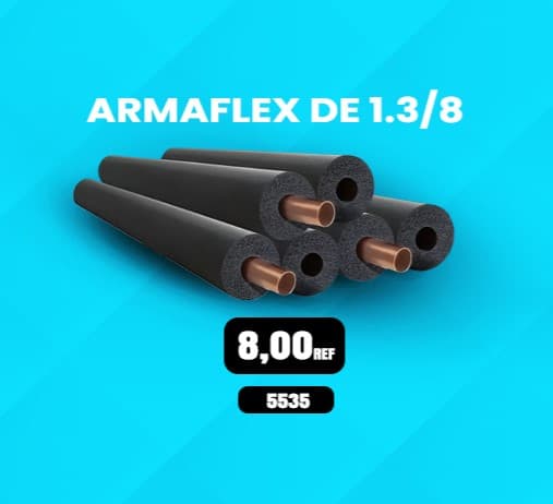 Aislante térmico (Armaflex) para tubería de 1 3/8"