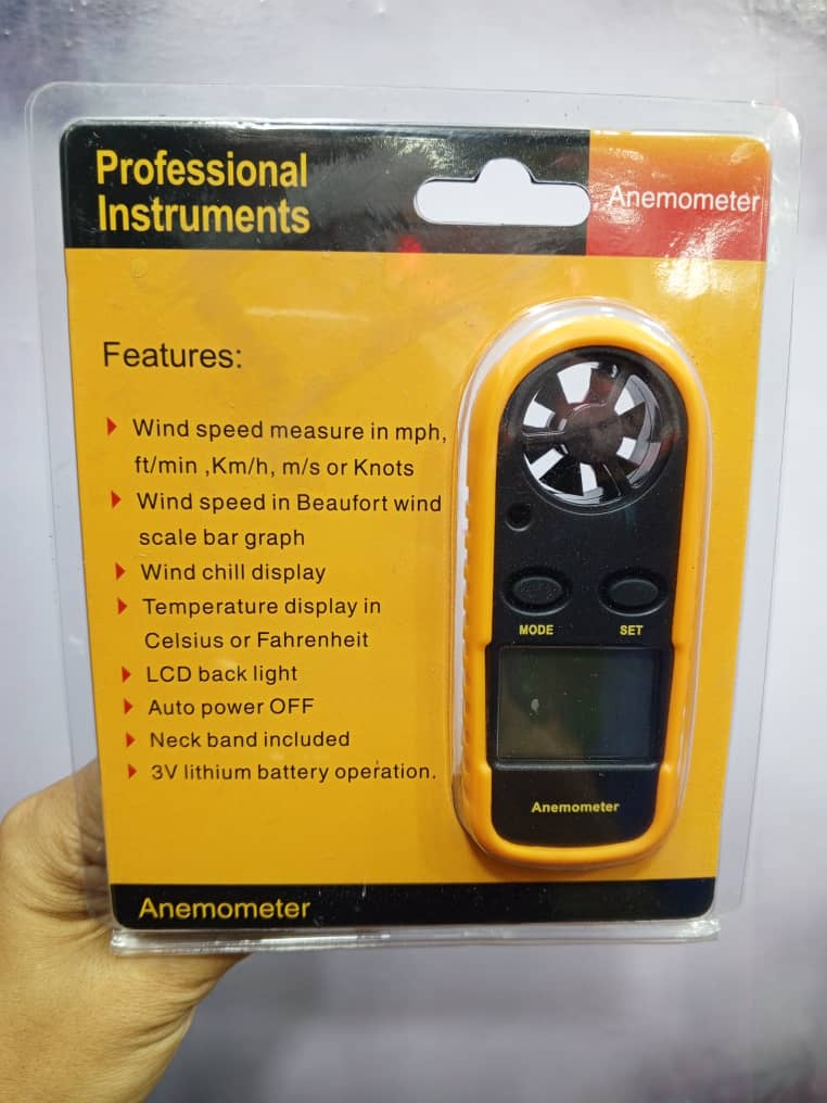 Anemómetro digital portátil para medir