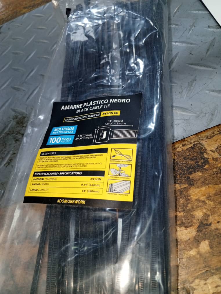 Paquete de 100 amarres plásticos (precintos / tie-wraps) de nylon