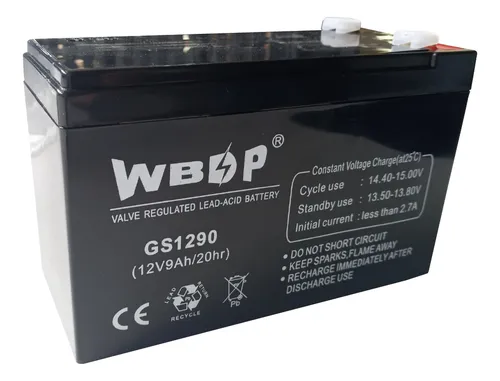 Batería recargable de plomo-ácido 12V y 12Ah, modelo GS12120-3