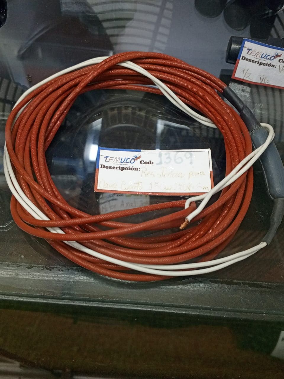 Resistencia tipo cable calefactor de 5 metros para cavas cuarto