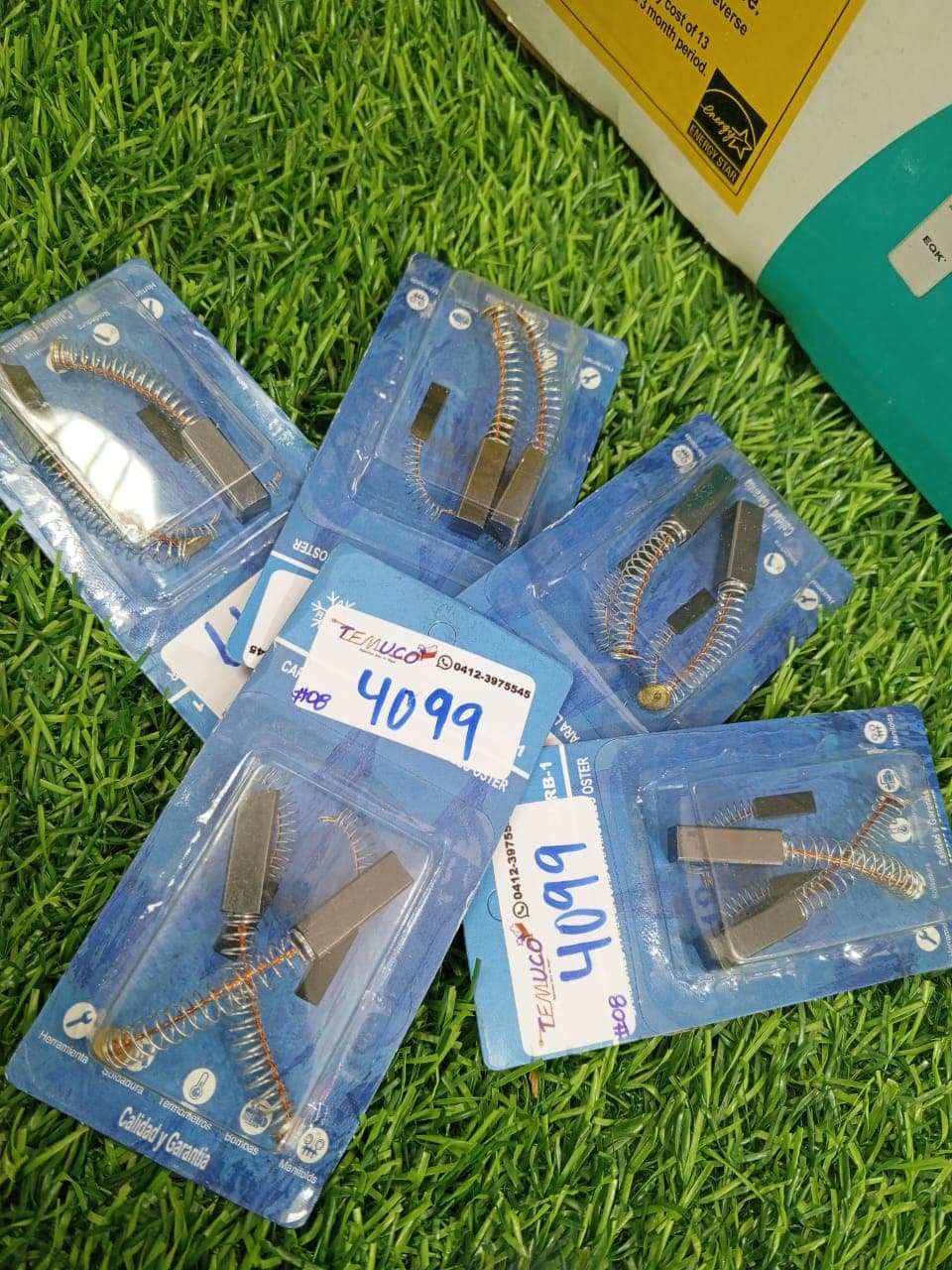 Juego de carbones (escobillas) de repuesto para motores de licuadoras y herramientas eléctricas