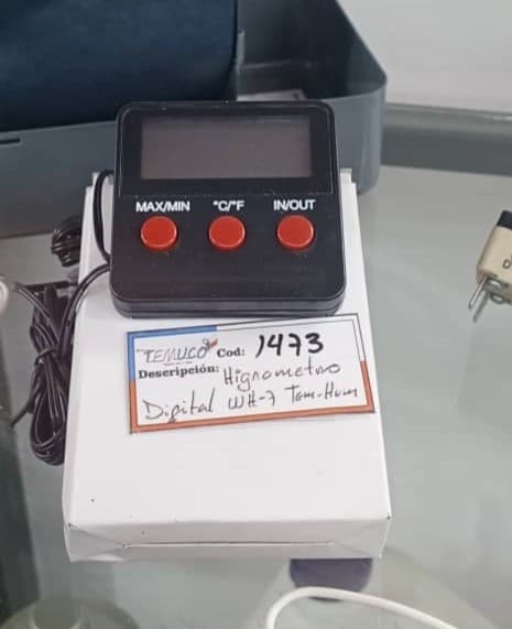Termohigrómetro digital WH-7 para medir temperatura