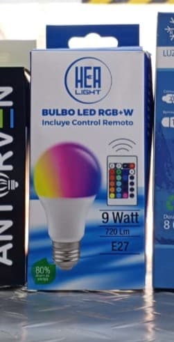 Bombillo LED RGB+W HEA Light de 9W
