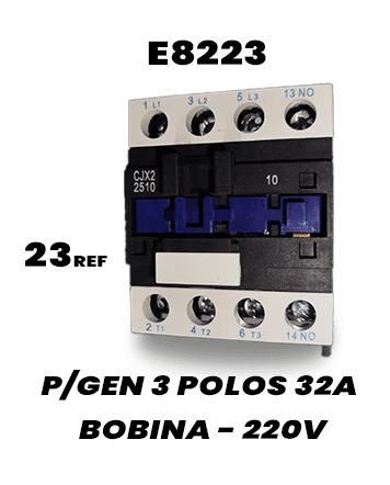 Contactor de potencia trifásico de 32A con bobina