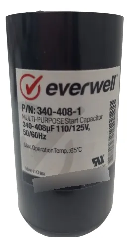 Capacitor de arranque Everwell 340-408µF y 110/125V